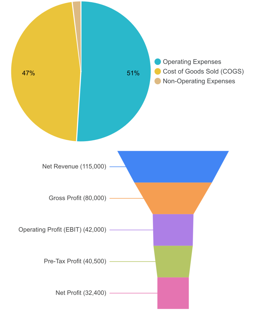 P&L visualizations in Looker Studio