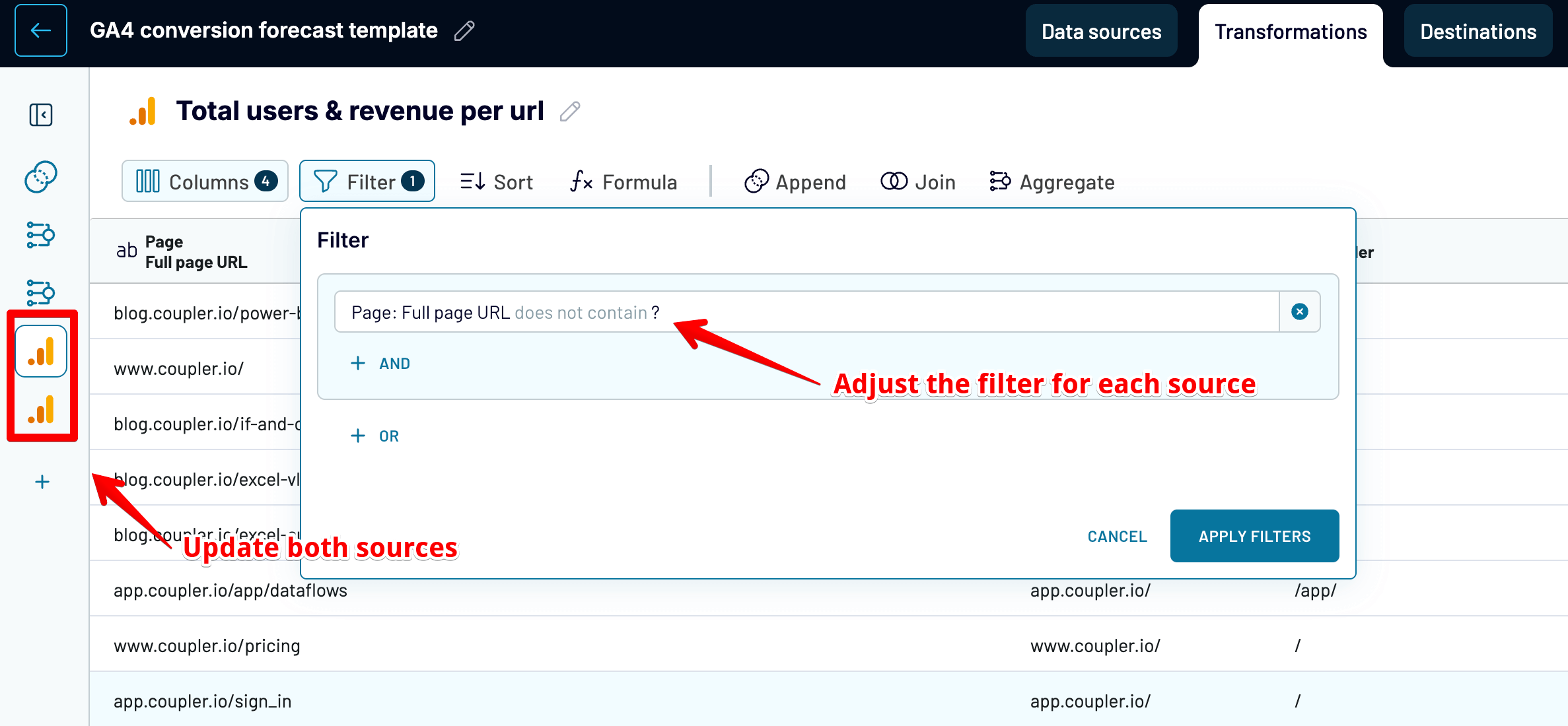 data flow customization
