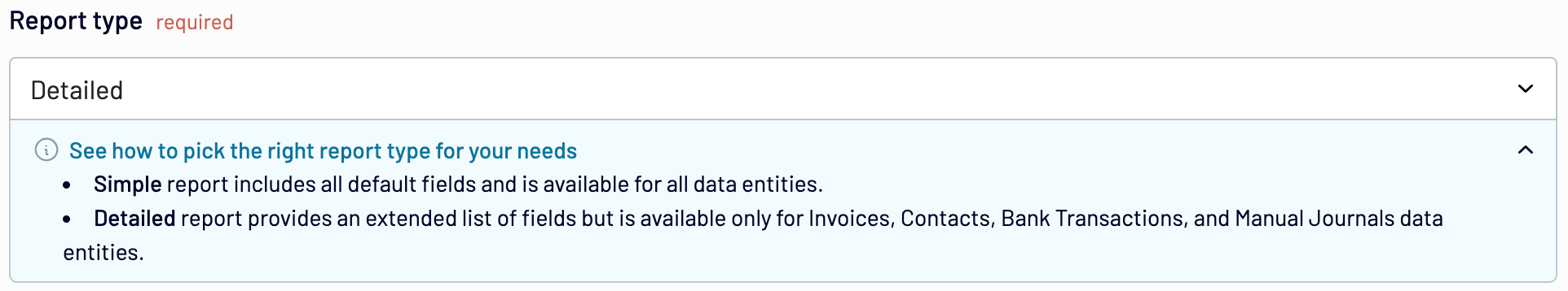 Xero s report types