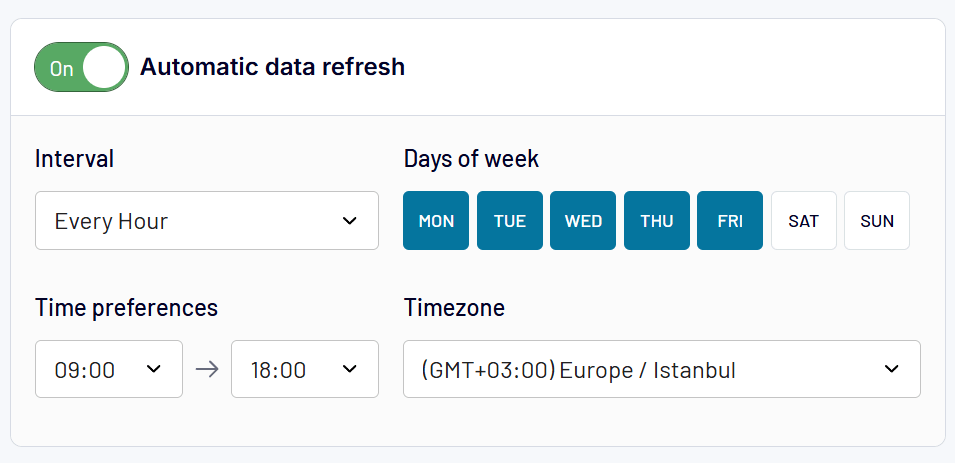 automatic data refresh
