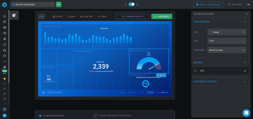 whatagraph alternatives databox report editor