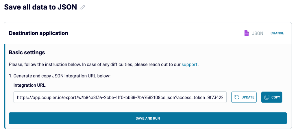 google calendar to json generate json in coupler