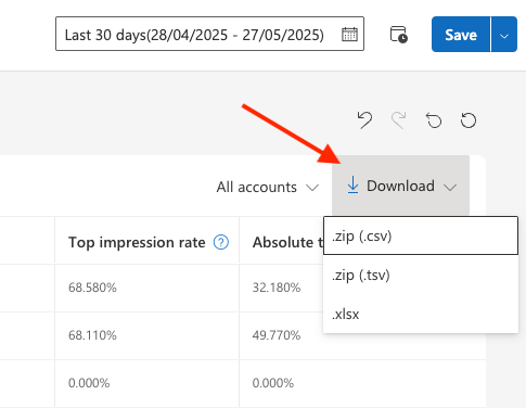 Download your report from Bing Ads (Microsoft Ads)