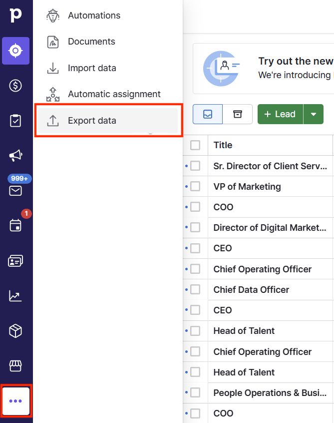 9a pipedrive data backup access export data feature in pipedrive