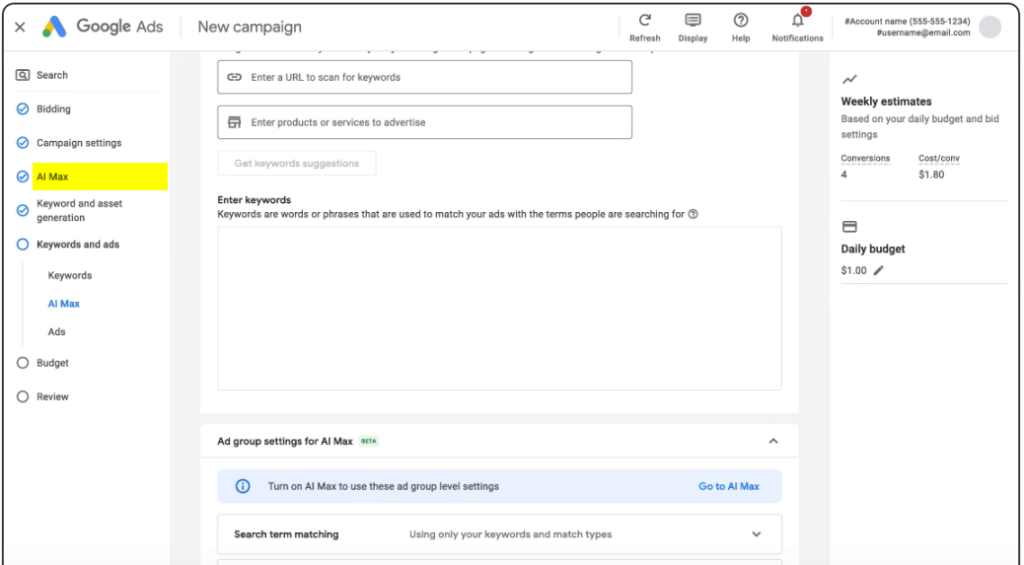 6 ai max for search campaigns