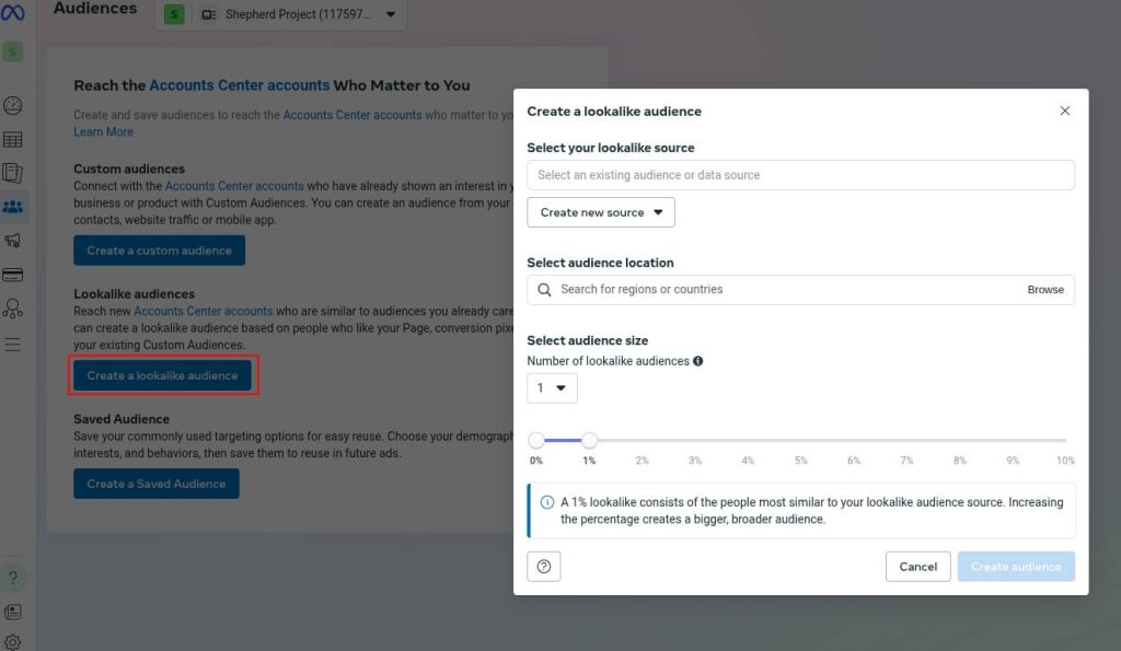 set up custom lookalike